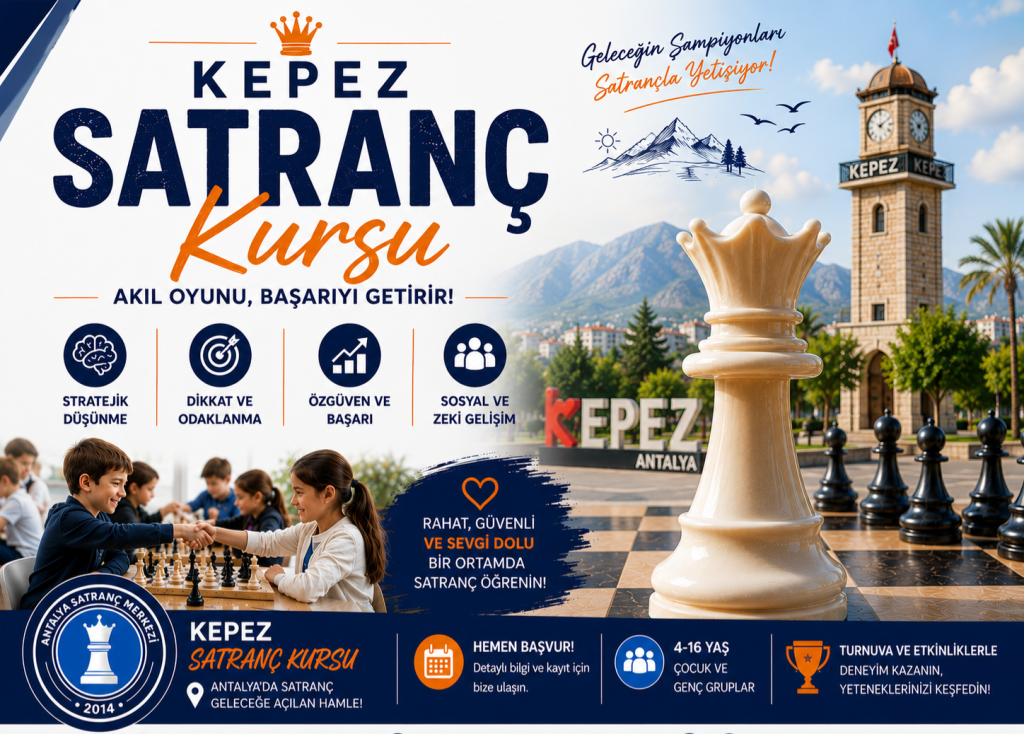 Kepez Satranç Kursu 4-16 Yaş Çocuk ve Genç Gruplar